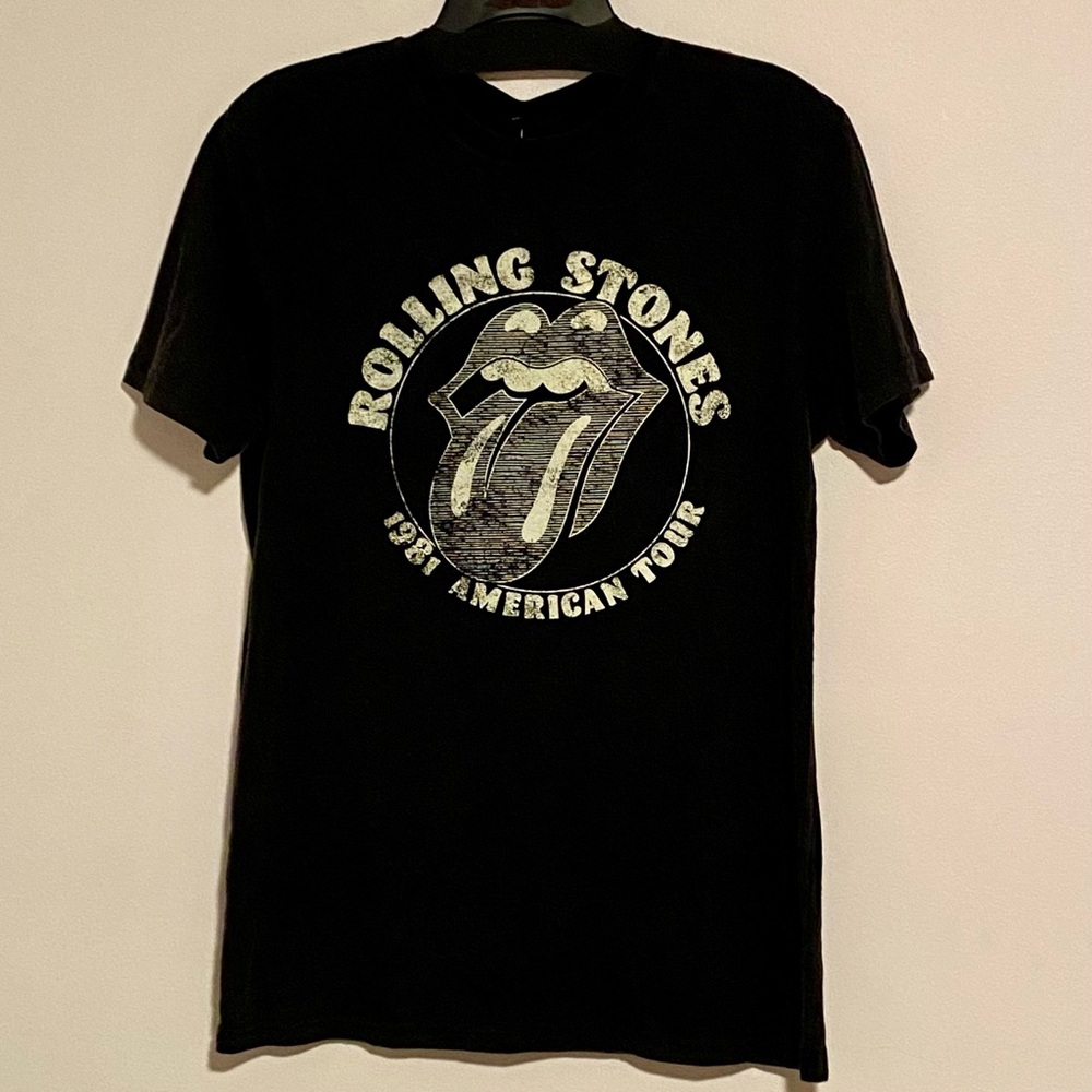 Rolling Stones Awesome Graphic Band Tee NWT Super Soft Comfy Black Size Small - Picture 2 of 6